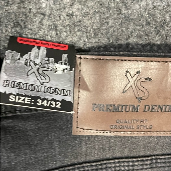 NWT Premium Denim Men's Washed Black Skinny-Fit Stretch Jeans Sz 34/32 - Picture 12 of 14